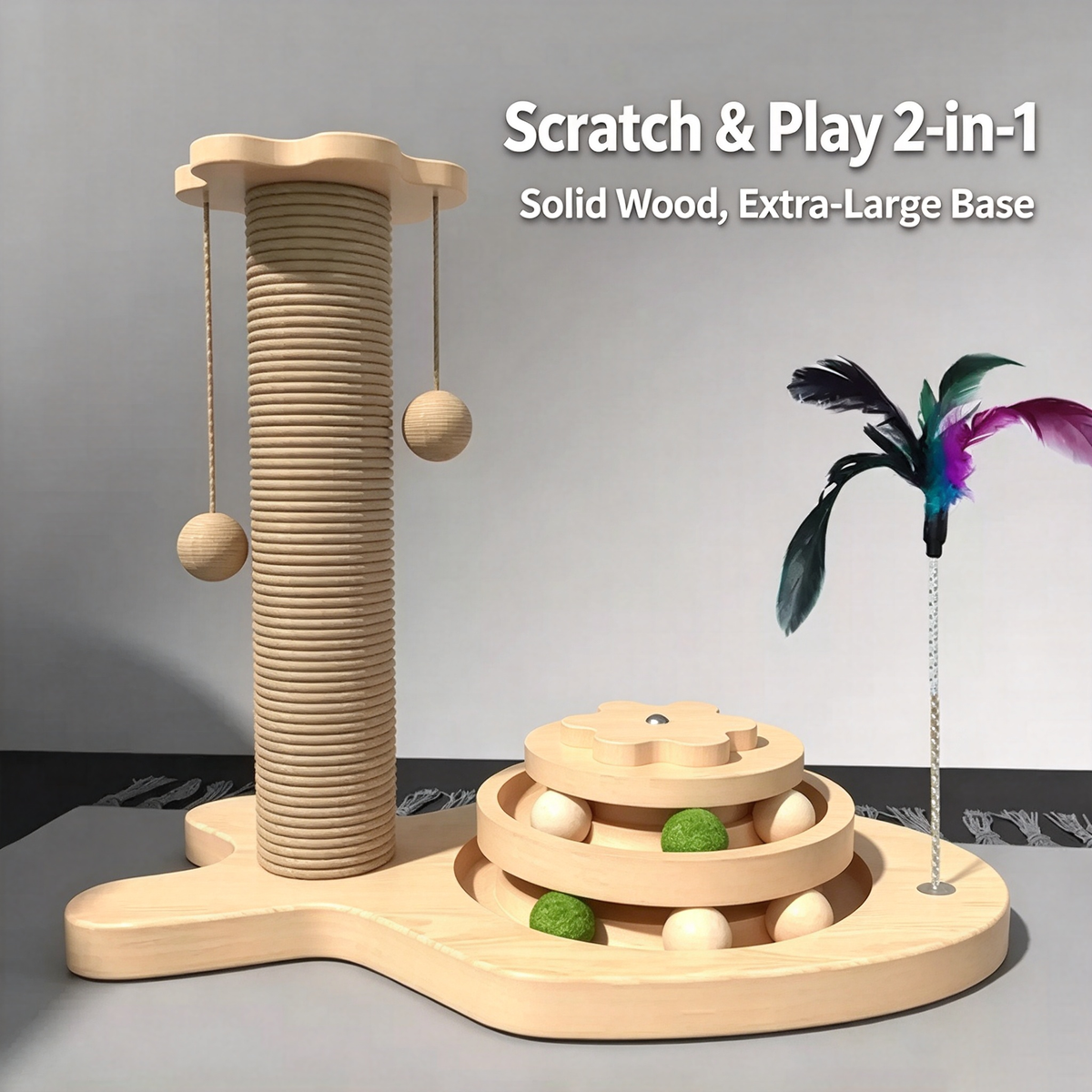 Cat toy paw grinder, cat scratch pole, vertical cat tree, cat climbing frame