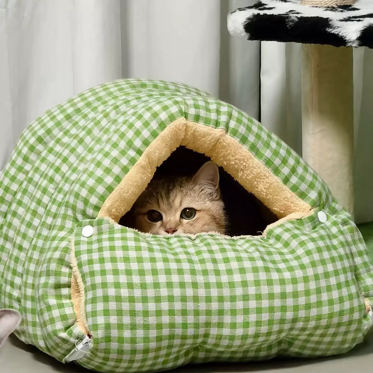 Cat Nest Winter Warm Half Closed Detachable Cat Nest Cat Bed